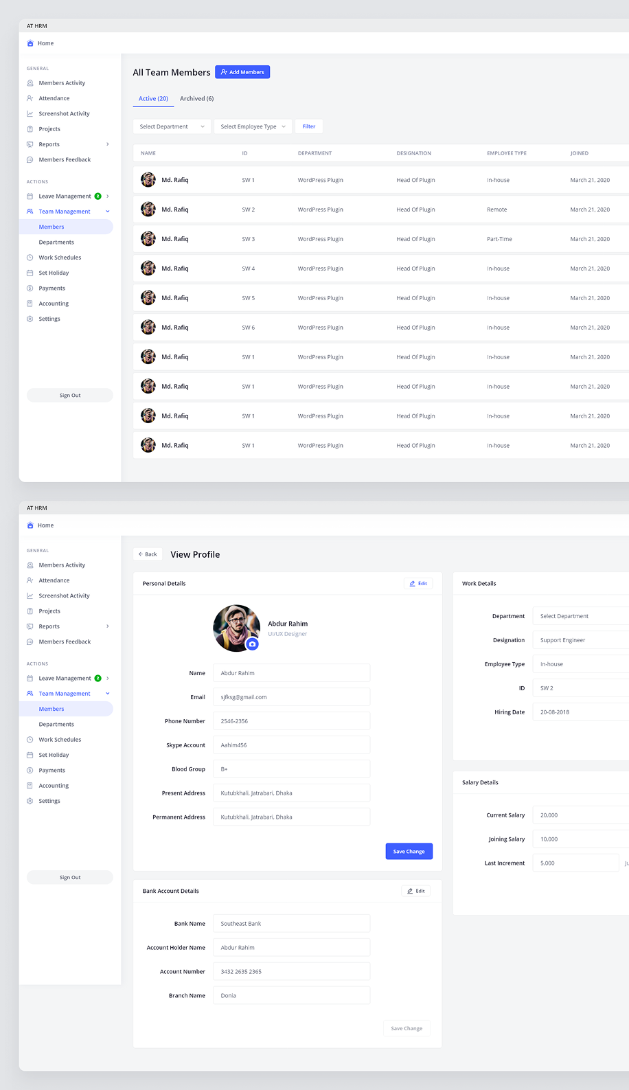 HRM Admin Control Center screenshot 6